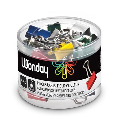 Wonday 40 pinces double clip repliables Pas Cher Bureau Vallee