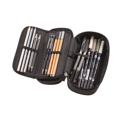 9002638198136-Trousse plumier Walker Alpha - 1 compartiment - noir--2