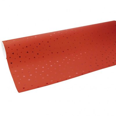 3329682117408-Clairefontaine Premium - Papier cadeau - 70 cm x 50 m - 80 g/m² - motif cœurs rouges--0
