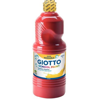 8000825977084-Giotto School - Gouache ultra lavable - rouge ecarlate - bouteille d'1 L--0