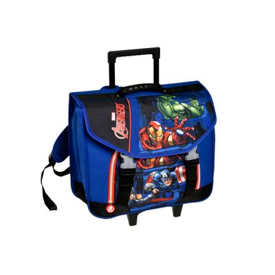 Avengers Cartable a roulettes 41 cm bleu 1 compartiment Alpa Pas Cher Bureau Vallee
