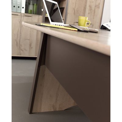 3483600933409-Voile de fond pour bureau MAMBO L160 cm - L130 x H25 cm - Chocolat--1