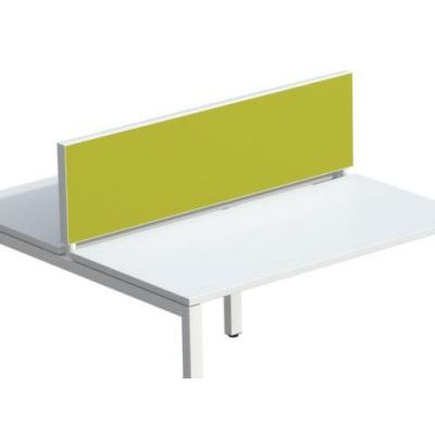 3660141254617-Ecran de séparation cadre aluminium H33 x L120 cm - cadre aluminium blanc - toile vert--0