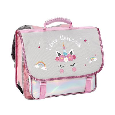 Cartable Licorne 38 cm 2 compartiments Viquel Pas Cher Bureau Vallee