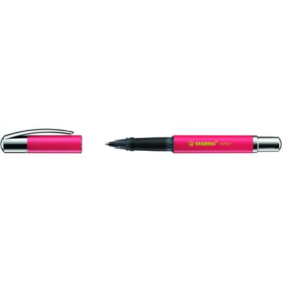 4006381551854-STABILO beFab! - Roller encre bleue - 0,5 mm - corps large - rouge--0