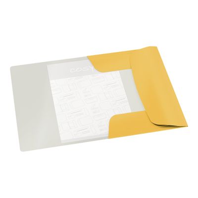 4002432125845-Leitz Cosy - Chemise à 3 rabats polypropylène - A4 - jaune-Angle gauche-1