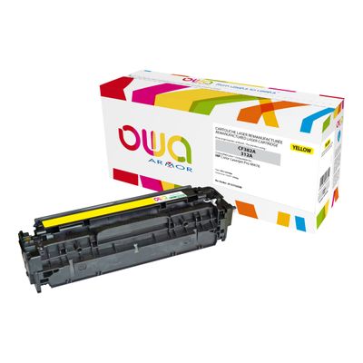 3112539608309-Cartouche laser compatible HP 312A - jaune - Owa K15752OW-Angle gauche-0