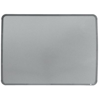 0034138155561-Nobo - Tableau blanc Slimline en acier laqué - 58 x 43 cm - magnétique - cadre gris--0