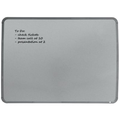 0034138155561-Nobo - Tableau blanc Slimline en acier laqué - 58 x 43 cm - magnétique - cadre gris--3