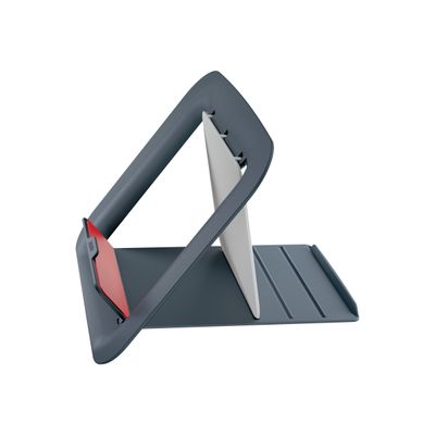 4002432129362-Leitz Ergo Cosy - Support pour ordinateur portable jusqu'à 17" - gris velours-Droite-4