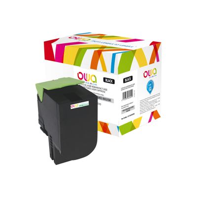 3112539619558-Cartouche laser compatible Lexmark 702H - noir - Owa K15822OW-Angle gauche-0