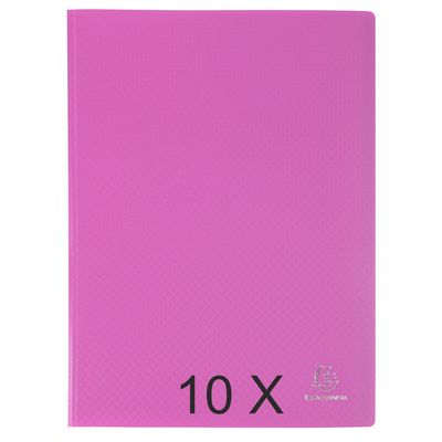 Exacompta Opak 10 Porte vues 100 vues A4 rose Pas Cher Bureau Vallee