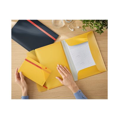 4002432125692-Leitz Cosy Mobile - Chemise à 3 rabats polypropylène - A4 - jaune-Avant-2