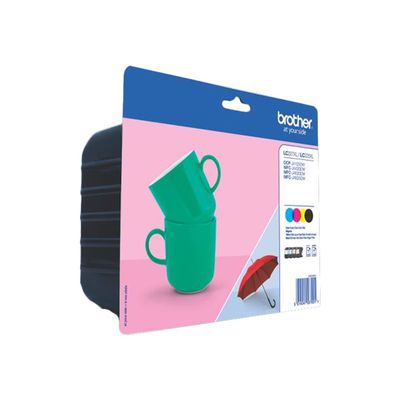 5014047567001-Brother LC225XL/LC227XL - Pack de 4 - noir, cyan, magenta, jaune - cartouche d'encre origin-Angle gauche-1