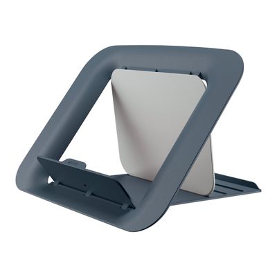 4002432129362-Leitz Ergo Cosy - Support pour ordinateur portable jusqu'à 17" - gris velours-Angle droit-0