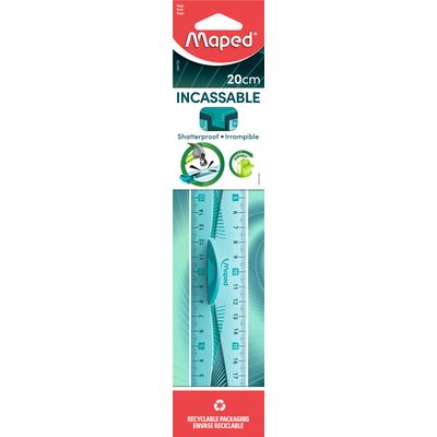 3154142441201-Maped Incassable - Règle double décimètre 20 cm - incassable - disponible dans différentes couleurs--0