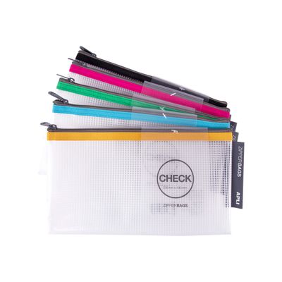 Apli Agipa Pochette Zipper Bag format chequier disponible dans differentes couleurs Pas Cher Guadeloupe Bureau Vallee