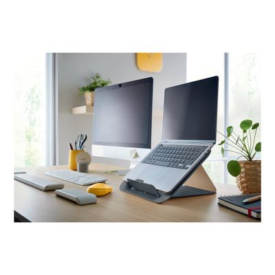 4002432129362-Leitz Ergo Cosy - Support pour ordinateur portable jusqu'à 17" - gris velours-Angle droit-6