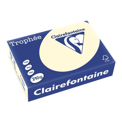 3329680220407-Clairefontaine Trophée - Papier couleur - A4 (210 x 297 mm) - 210 g/m² - Ramette de 250 f-Angle gauche-0