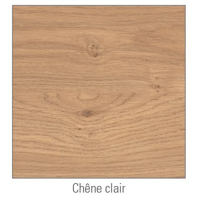 3253310150744-Bureau droit IDRA - Vague à gauche - L160 cm - Pieds alu - plateau imitation Chêne--3