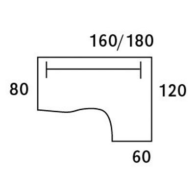 3253310175440-Bureau compact à droite DUAL - L180 cm - Pieds blanc - plateau imitation Chêne clair (Pieds de renfort ou caisson bout de bureau obligatoire à rajou--4