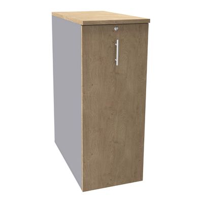 3253310170926-Caisson TOWER - L44 x H114 x P80 cm - 3 tablettes + 1 support DS réglable - structure alu - dessus et façade imita--0