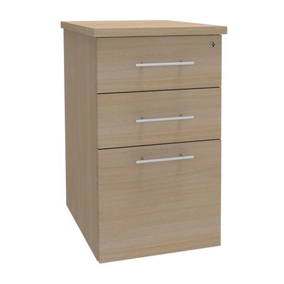 3253310175631-Caisson bout de bureau IDRA/DUAL - L47 x P60 cm - Imitation Chêne clair--0
