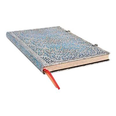9781439725597-Paperblanks Silver Filigree Collection Maya Blue Grande - Journal - reliure piquée - 210 x 300 -Left-angle-3