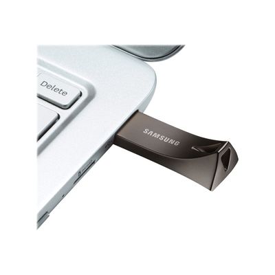 8801643230678-Samsung BAR Plus MUF-256BE4 - Clé USB 256 Go - USB 3.1 Gen 1 - gris-Right-angle-7