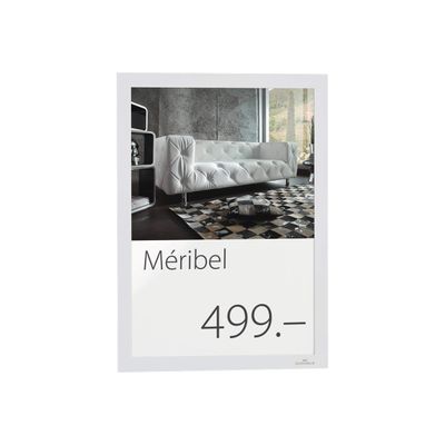 4005546406800-Durable Duraframe - 2 Cadres d'affichage adhésif - A4 - blanc-Left-angle-2