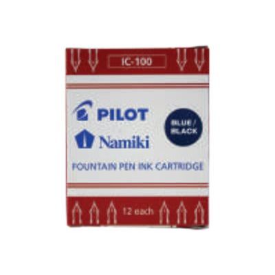 4902505194498-Pilot Namiki IC-100 - Recharge - noir bleuté - 12 pièces-Front-0