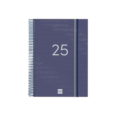 8422952387190-Finocam - Agenda - 2025 - 1 jour par page - reliure à spirale - E40 - A4 (210 x 297 mm) - bleu - -Front-0