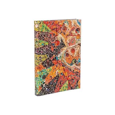 9781439797945-Paperblanks Antoni Gaudi Collection Gaudi's Mosaics - Journal - 125 x 180 mm - 144 pages - ligné - gaud-Left-angle-0