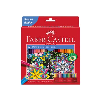 4005401112600-Faber-Castell - 60 Crayons de couleur - édition spéciale château-Front-0