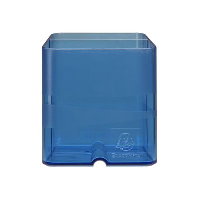 9002493099692-Exacompta Pen-Cube - Pot à crayons bleu royal translucide-Front-0