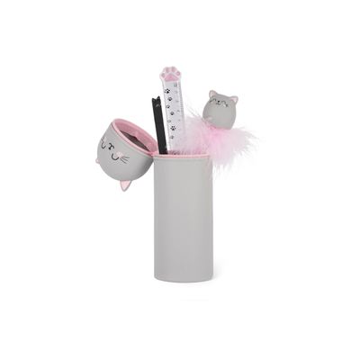 8052694010058-LEGAMI KAWAII - Trousse - 2 en 1 - silicone - Kitty-Front-3