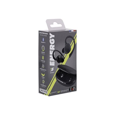 3303170112847-T'nB ENERGY - Écouteurs sans fil avec micro - intra-auriculaire - noir-Left-angle-3