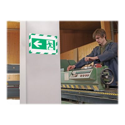 4005546406589-Durable Duraframe Magnetic Security - Cadre d'affichage magnétique bicolore - A4 - vert/blan-Left-angle-9