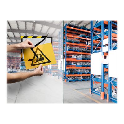 4005546406572-Durable Duraframe Magnetic Security - Cadre d'affichage magnétique bicolore - A4 - jaune/noir-Front-5