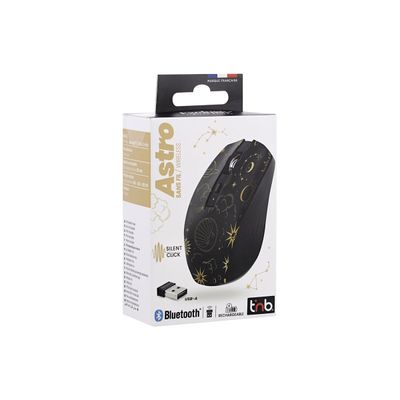 3303170117989-T'nB EXCLUSIV' ASTRO - Souris sans fil - rechargeable - 6 boutons - noir-Left-angle-4