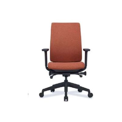 3700339992294-Fauteuil de bureau BRIAN - accoudoirs réglables - Appui-tête en option - dossier en tissu - roug-Front-0
