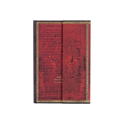 9781439754603-Paperblanks Embellished Manuscripts Collection - Journal - relié - mini - 95 x 140 mm - 88 feuilles / 176 pages - uni - Nineteen eighty-four - rouge - cart-Front-0