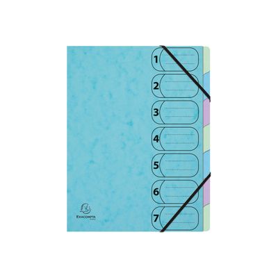 3130630565628-Exacompta Aquarel Harmonika - Classeur - extensible - 7 compartiments - pour A4 (210 x 297 mm) - capacité : 350 feuilles - à-Front-0