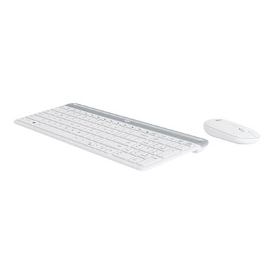 5099206086555-Logitech Slim Wireless Combo MK470 - Ensemble clavier et souris - blanc cassé-Right-angle-1