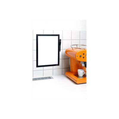 4005546407036-Durable Duraframe Note - Cadre d'affichage adhésif - A4 - noir - avec porte-stylo-Left-angle-9