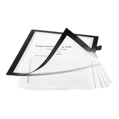 4005546407036-Durable Duraframe Note - Cadre d'affichage adhésif - A4 - noir - avec porte-stylo-Front-6