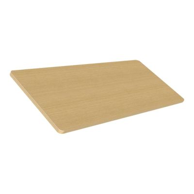 2012349454565-Bureau EVIDENCE - 160 cm - Pieds blancs - Plateau imitation chêne clair-Left-angle-3