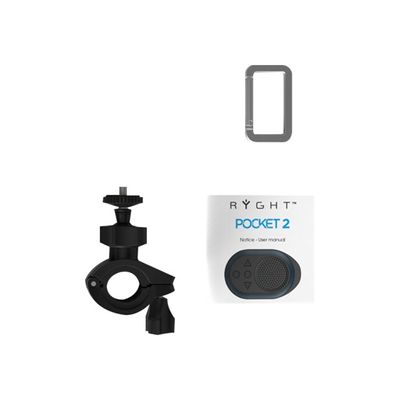 3760206482631-Ryght Pocket 2 - Enceinte bluetooth - noir et rouge-Front-5