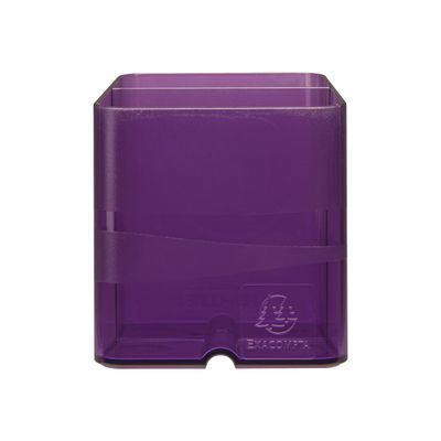 9002493099685-Exacompta Pen-Cube - Pot à crayons violet translucide-Front-0