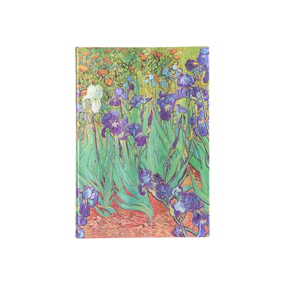 9781439796177-Bloc d'esquisse  -  20,5 x 30 cm  - 112 pages - Les iris de Van Gogh  - verte - Paperblanks-Front-0